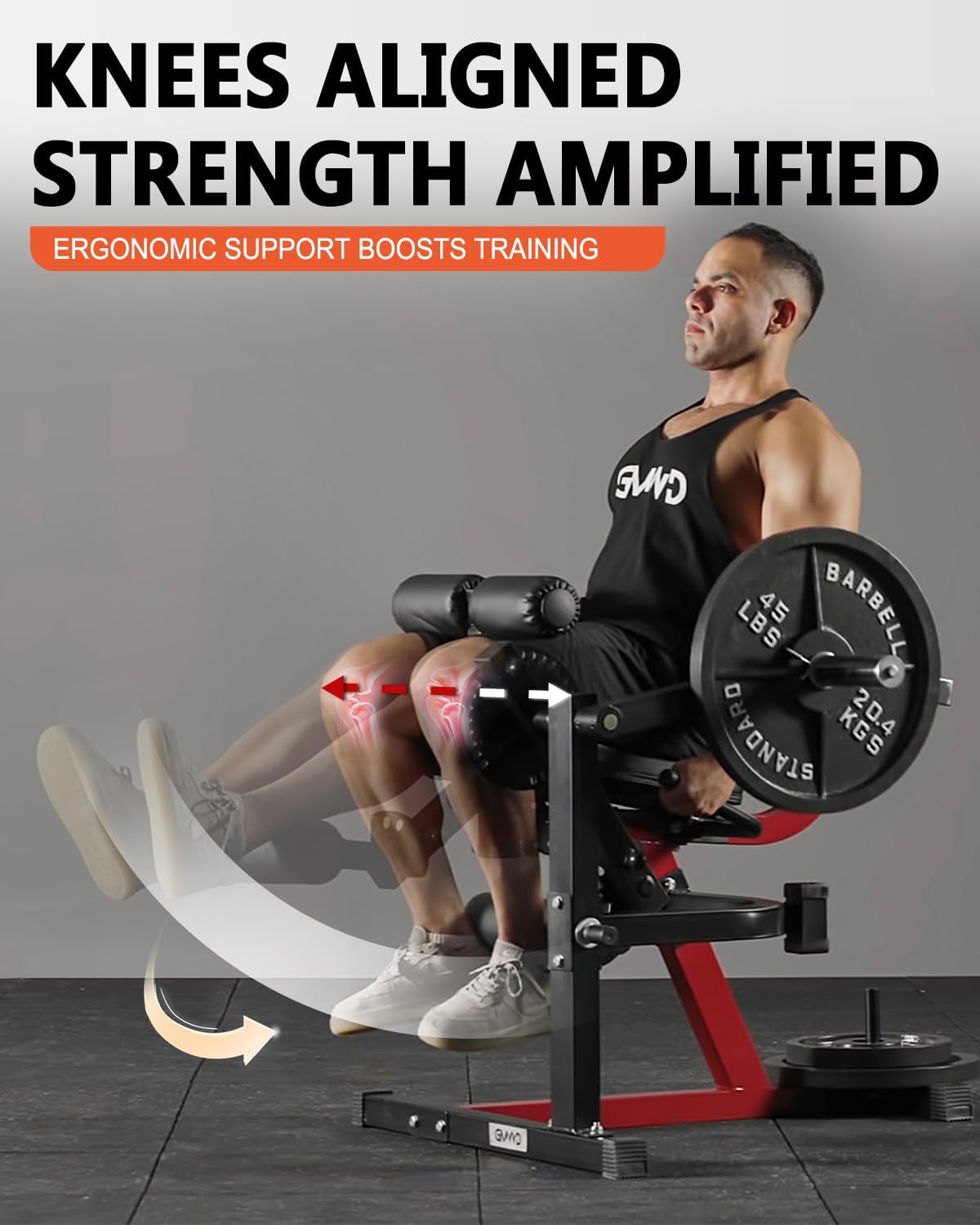 Plate Loaded Leg Extension Curl Machine