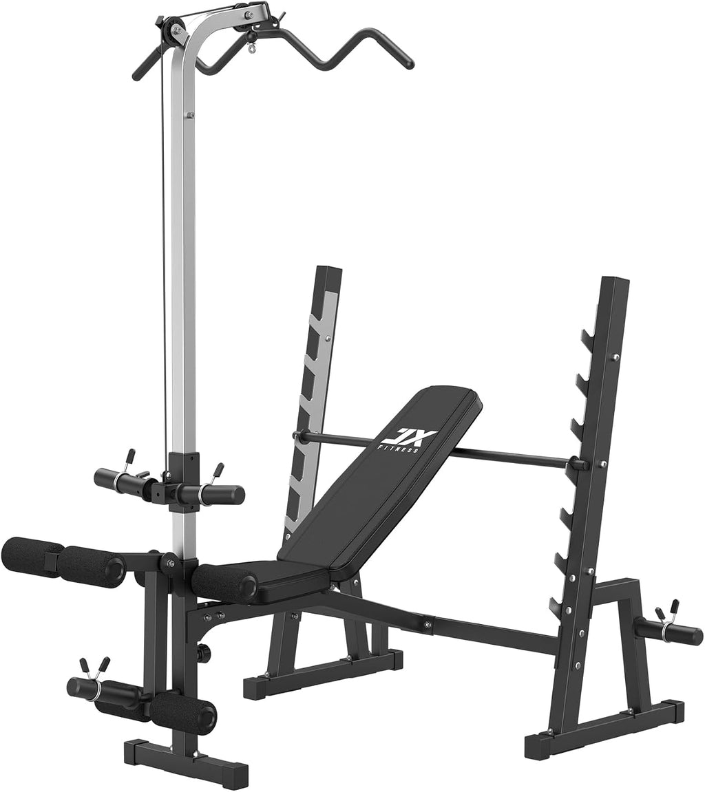 Multi-Function Olympic Weight Bench with Lat Pulldown