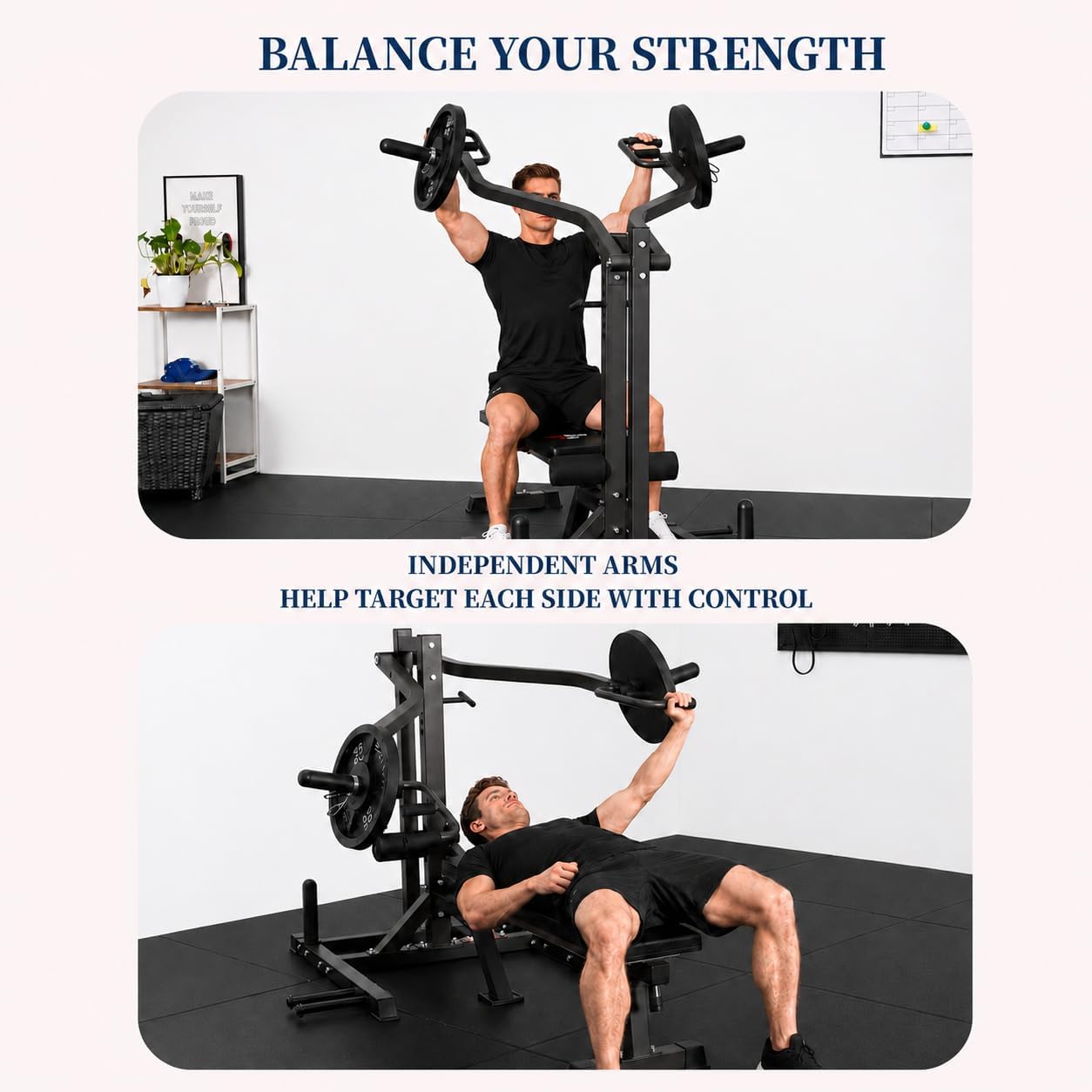 6-in-1 Plate Loaded Chest Squat Machine