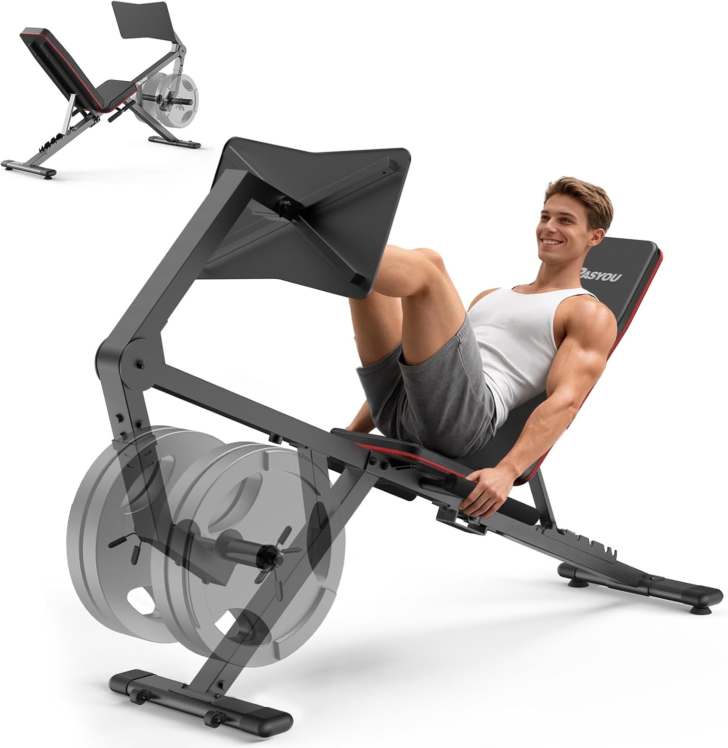 Adjustable Leg Press Weight Bench