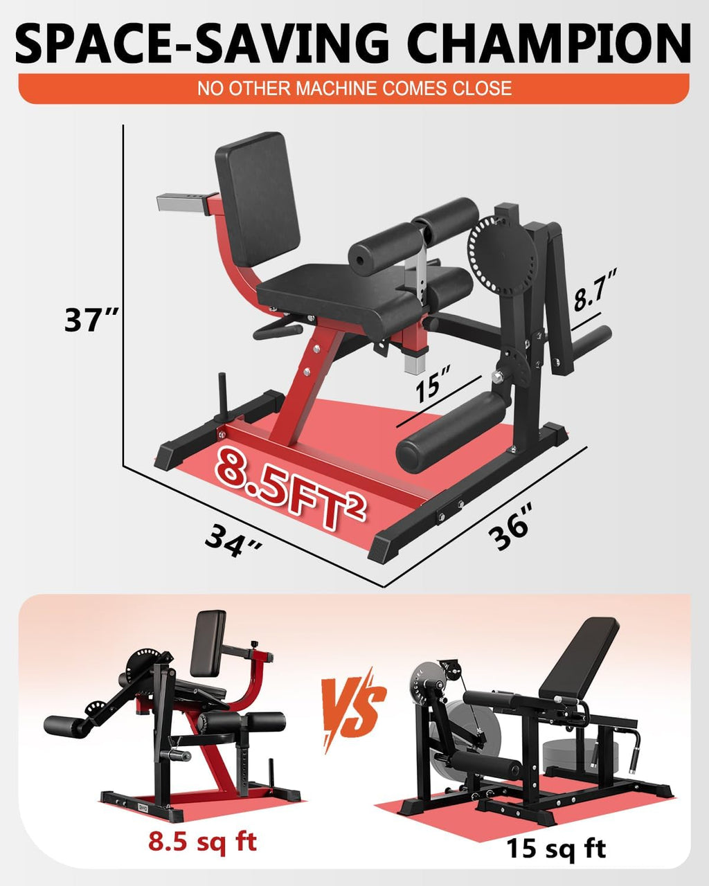 Plate Loaded Leg Extension Curl Machine