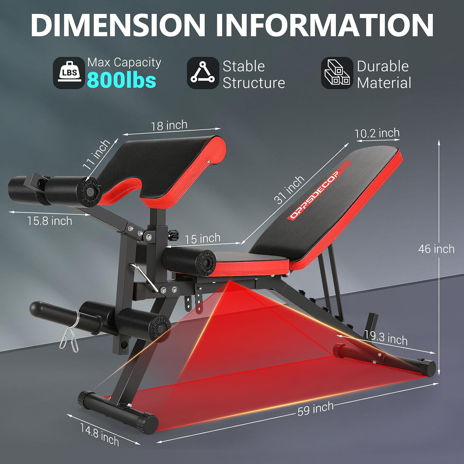 800LBS Multi-Function Weight Bench