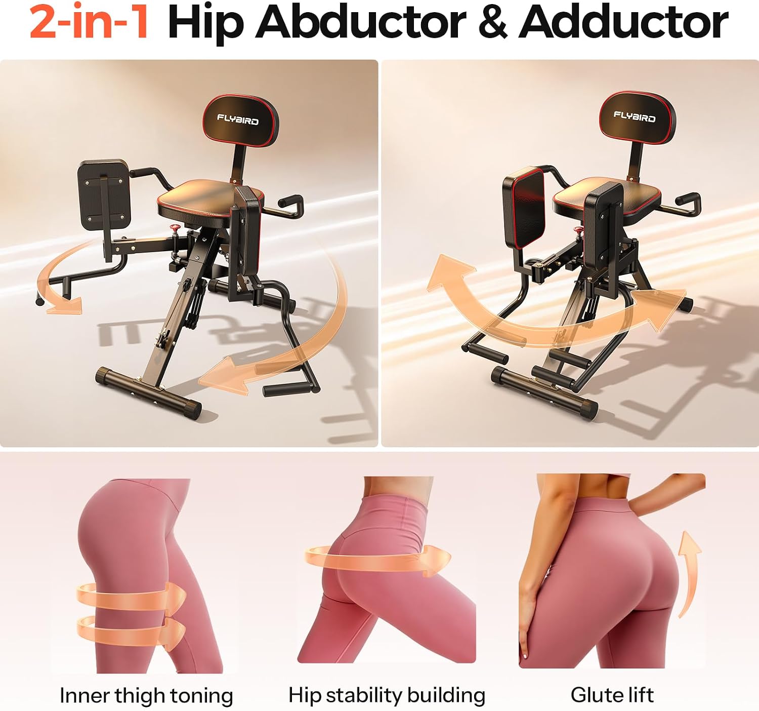 2-in-1 Adjustable Hip Abductor Adductor Machine