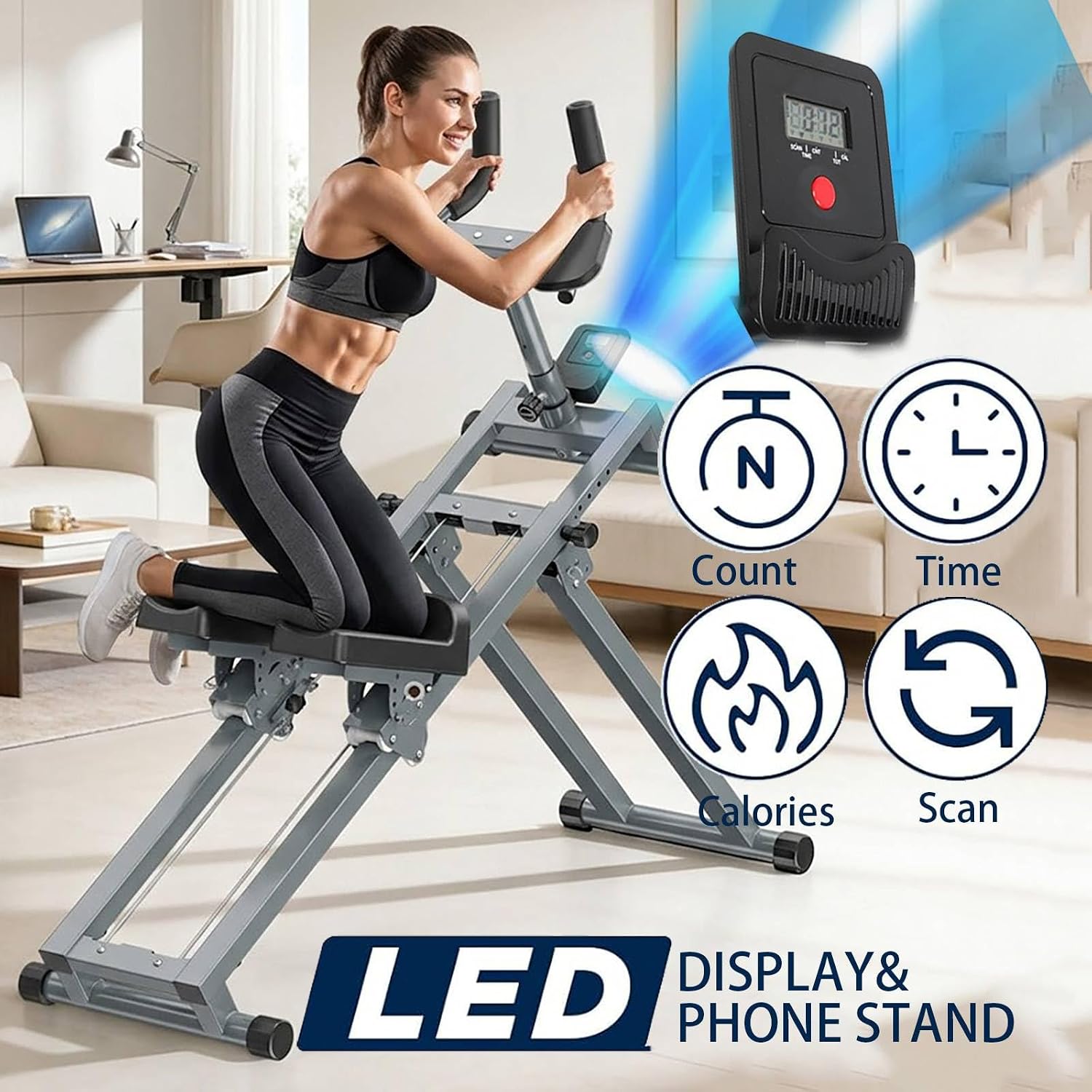 3-in-1 Foldable Ab Climber Trainer