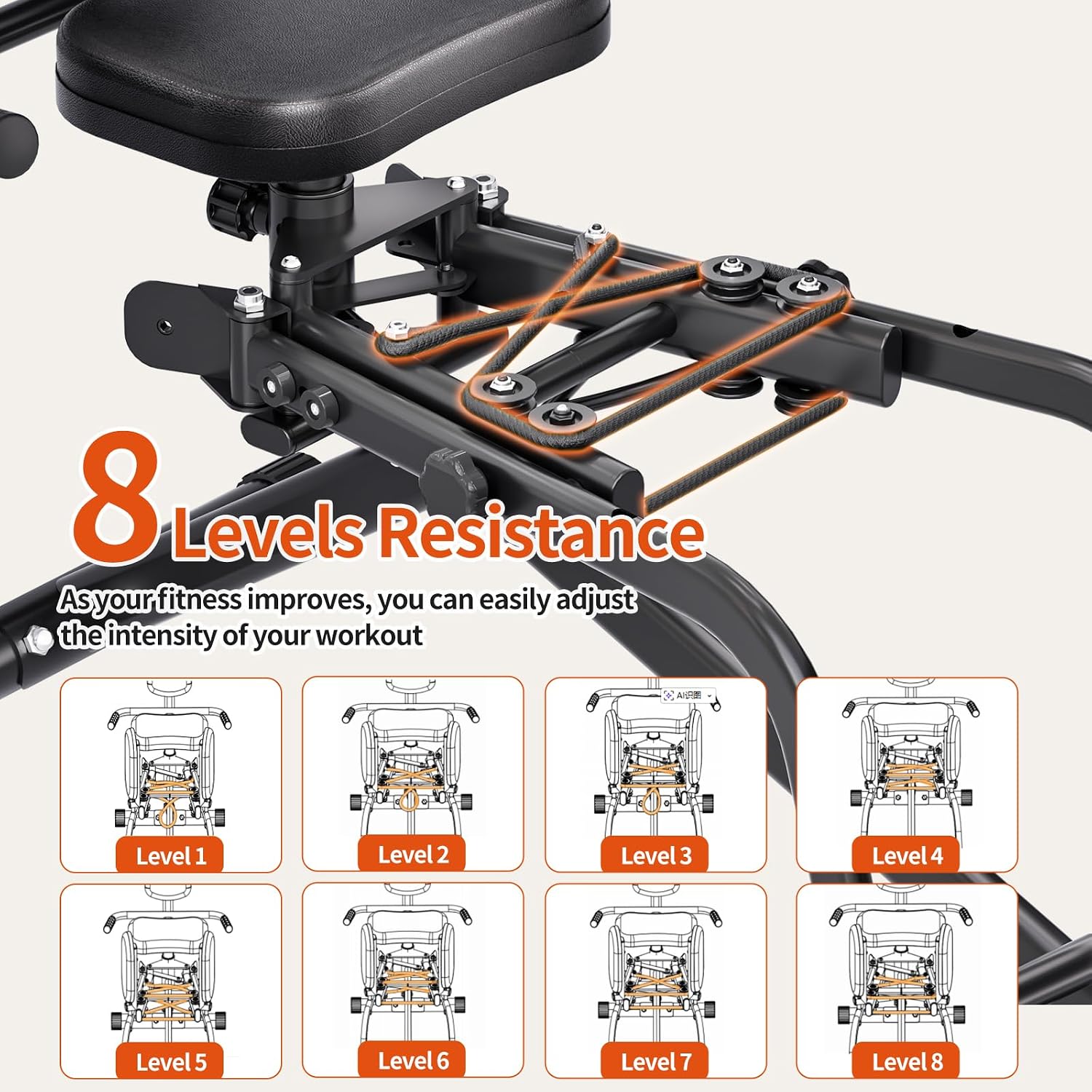8-Level Hip Abductor Adduction Glute Trainer