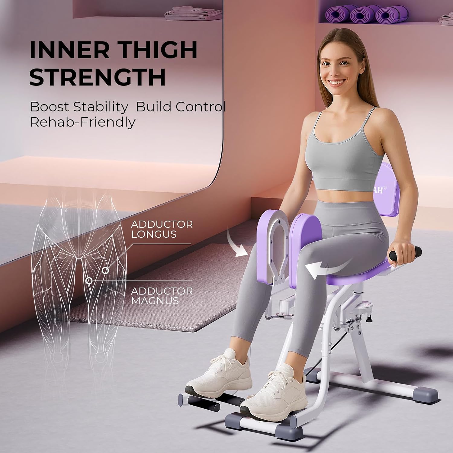 5-Level Adjustable Hip Abduction Adduction Machine