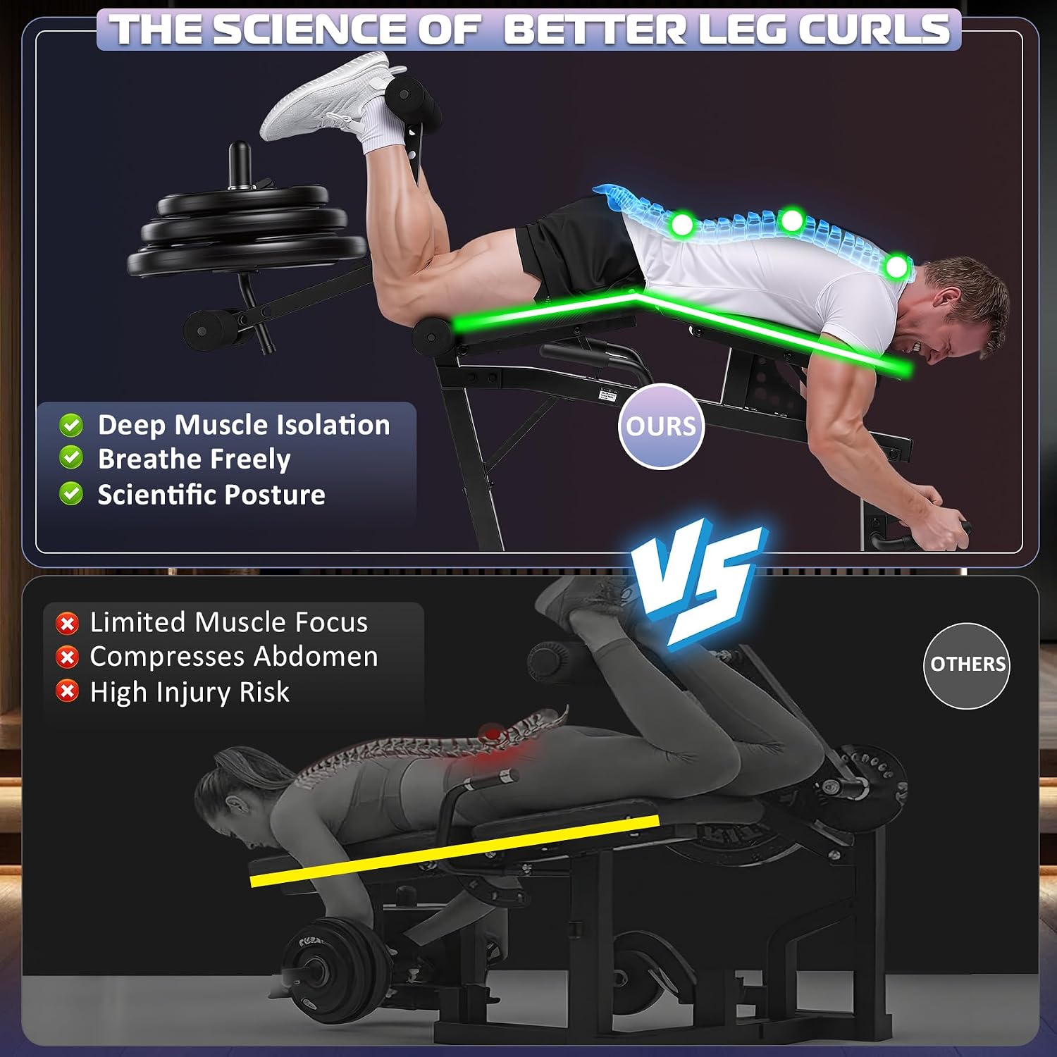 880LBS Seated Leg Extension & Lying Leg Curl Machine