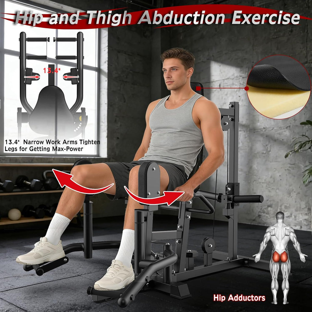 Upgraded 90Lbs Hip Abductor Adductor Machine