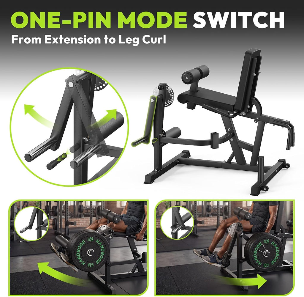 1000LB 8-in-1 Plate Loaded Leg Extension Curl Machine