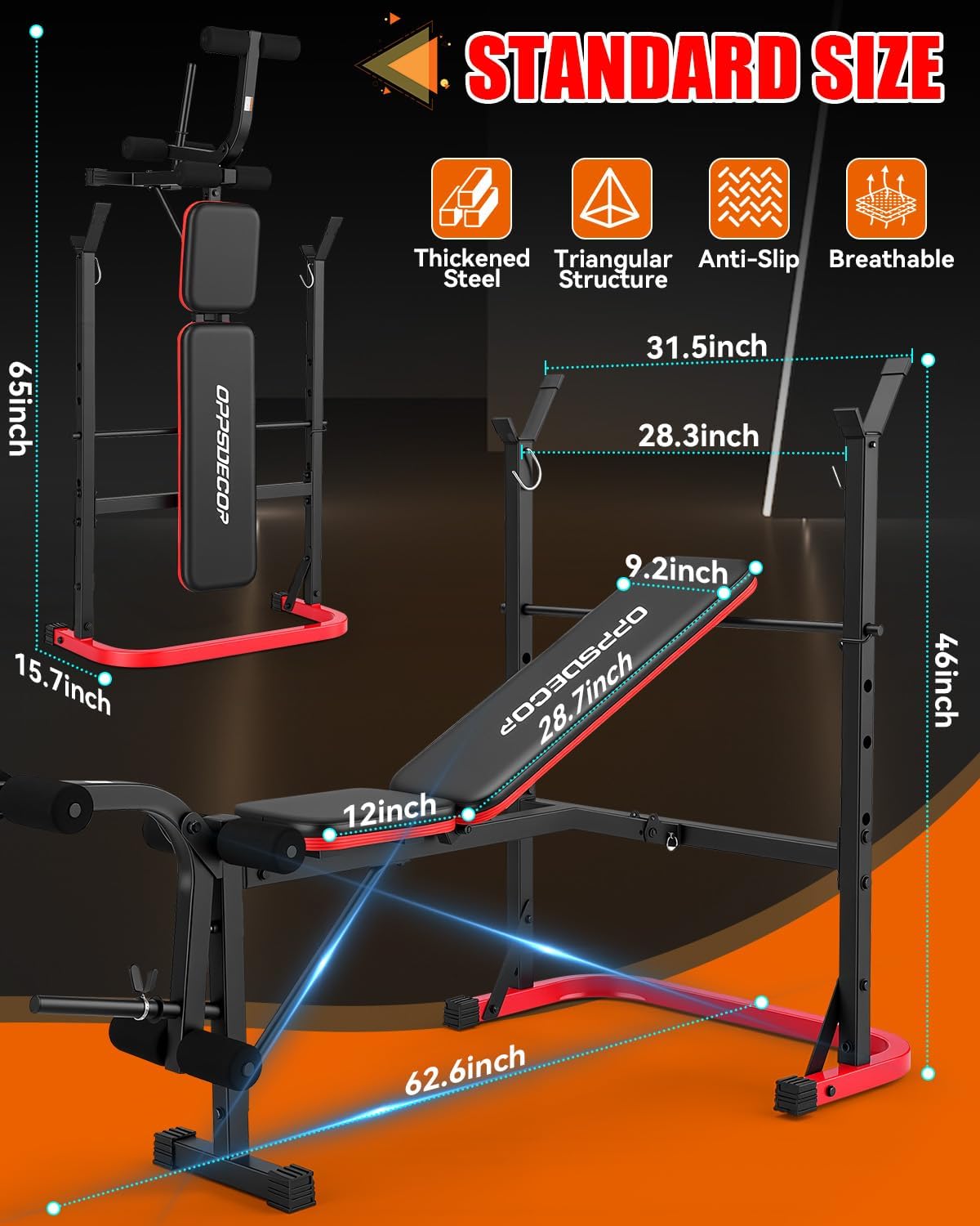 6-in-1 Foldable Weight Bench