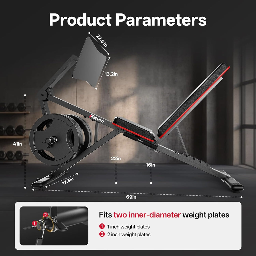 Adjustable Leg Press Weight Bench