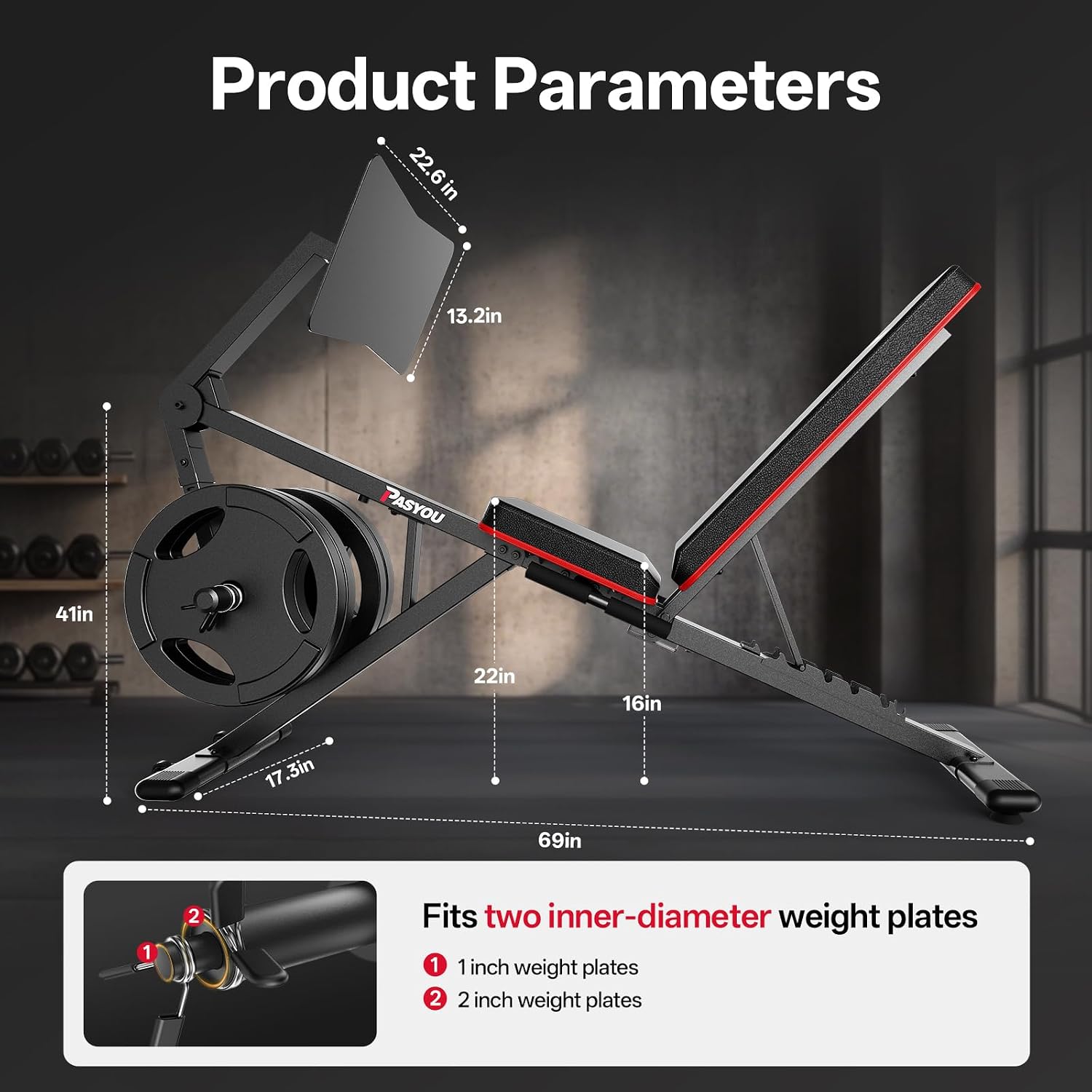 Adjustable Leg Press Weight Bench