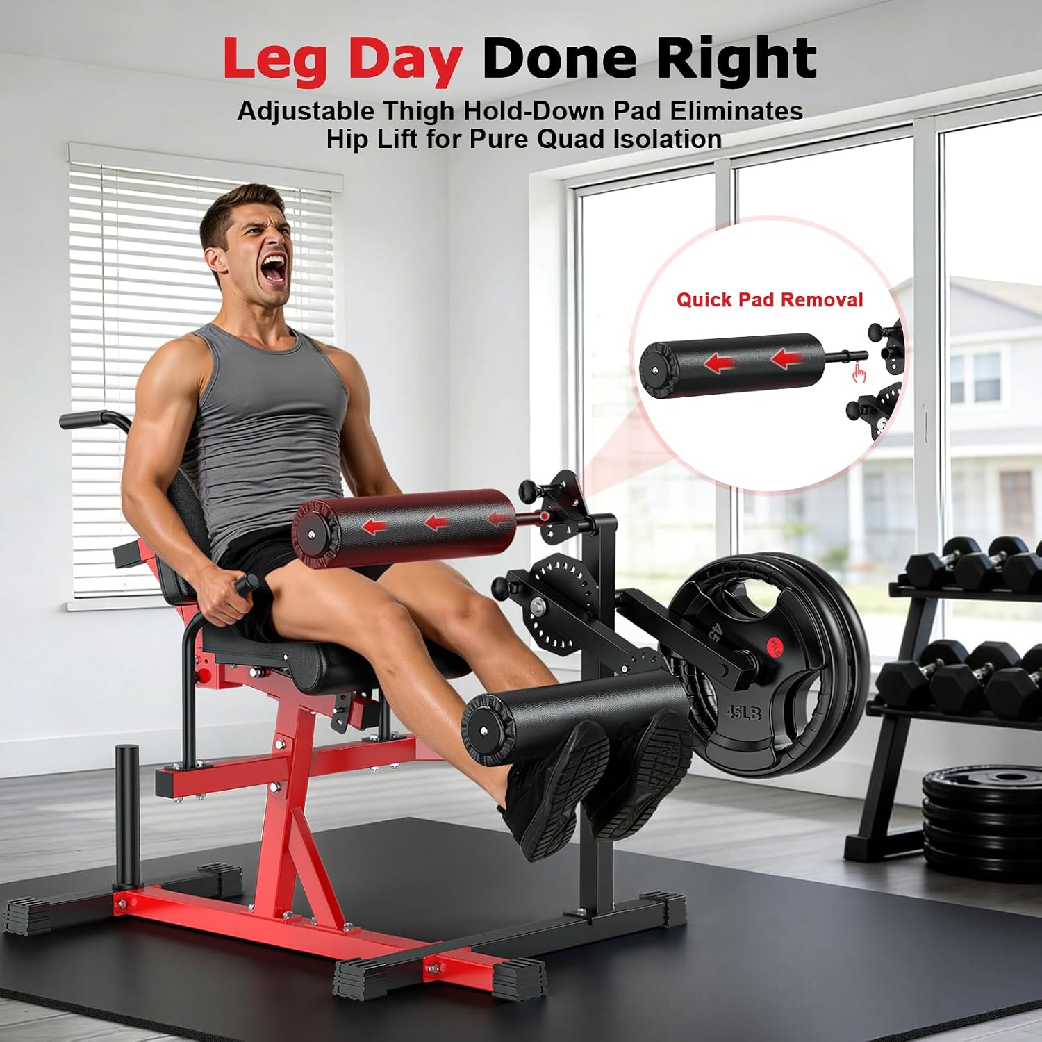 1000LBS Leg Extension Curl Machine