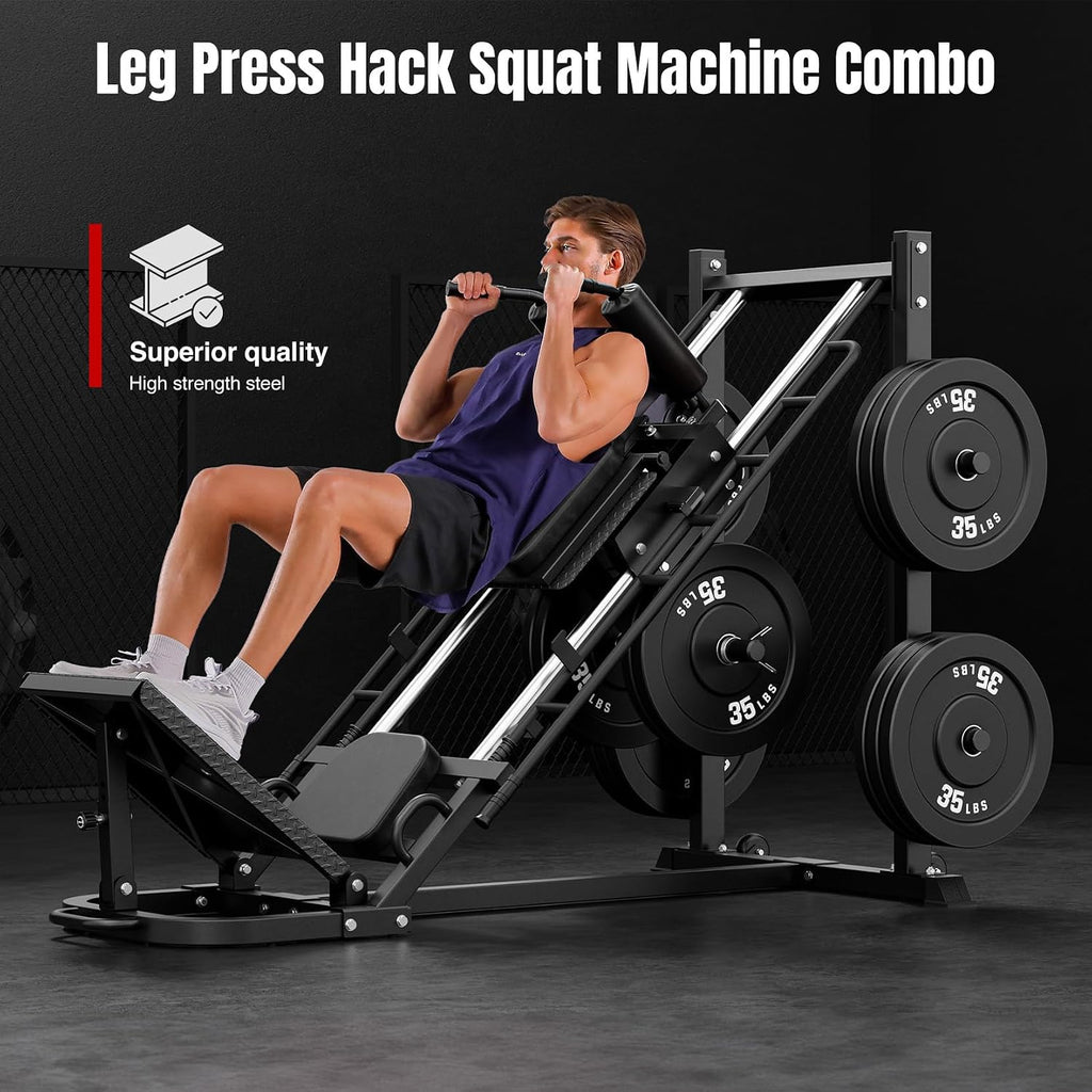 Leg Press Hack Squat Machine With Storage