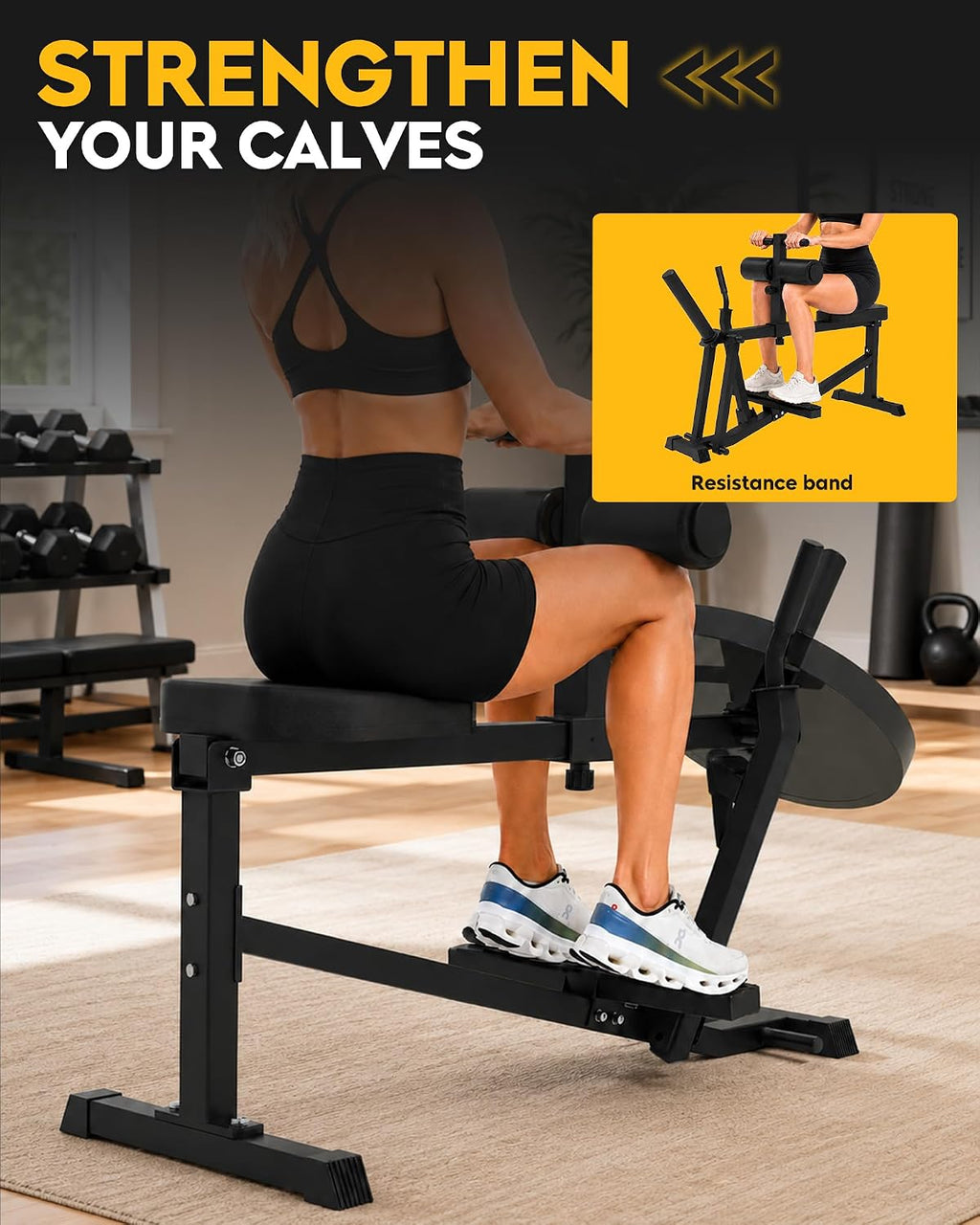 Adjustable Seated Calf Raise Machine