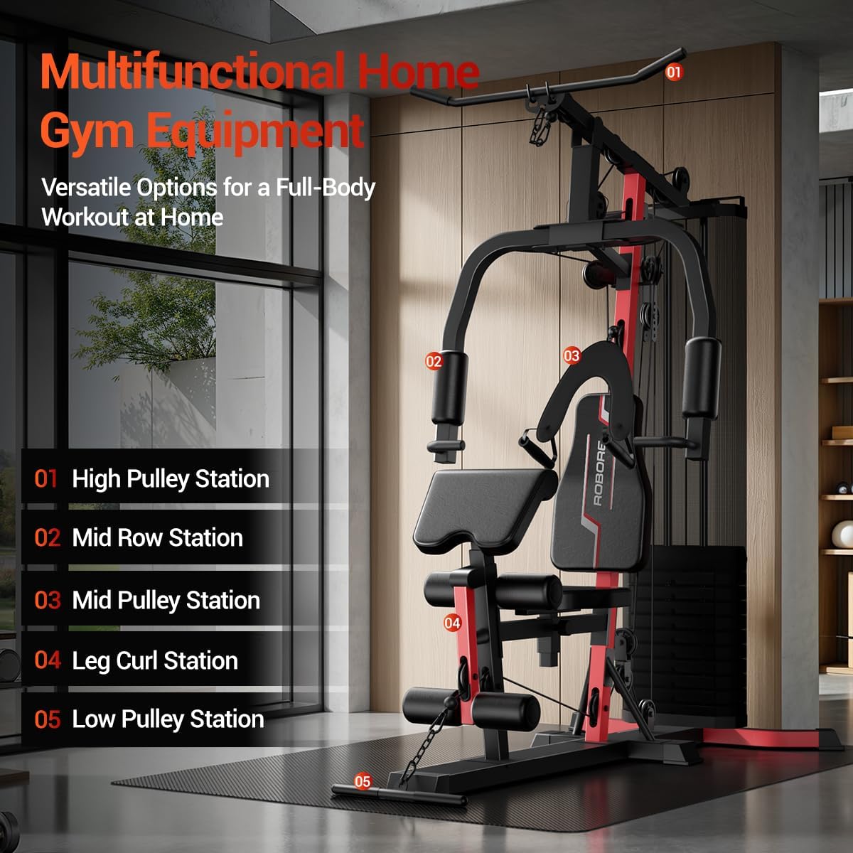 160LB Multifunctional Home Gym Station