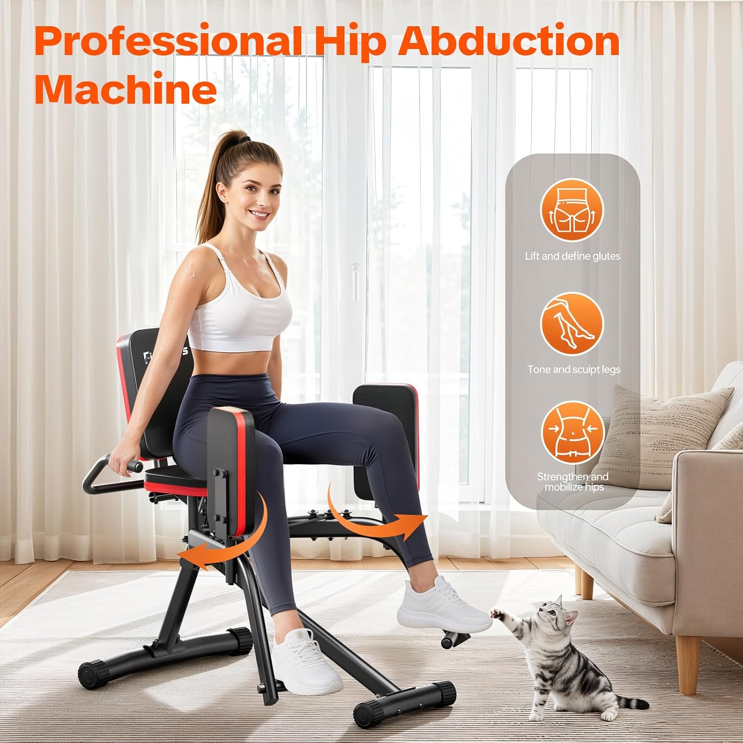 Adjustable Compact Hip Abductor Glute Machine