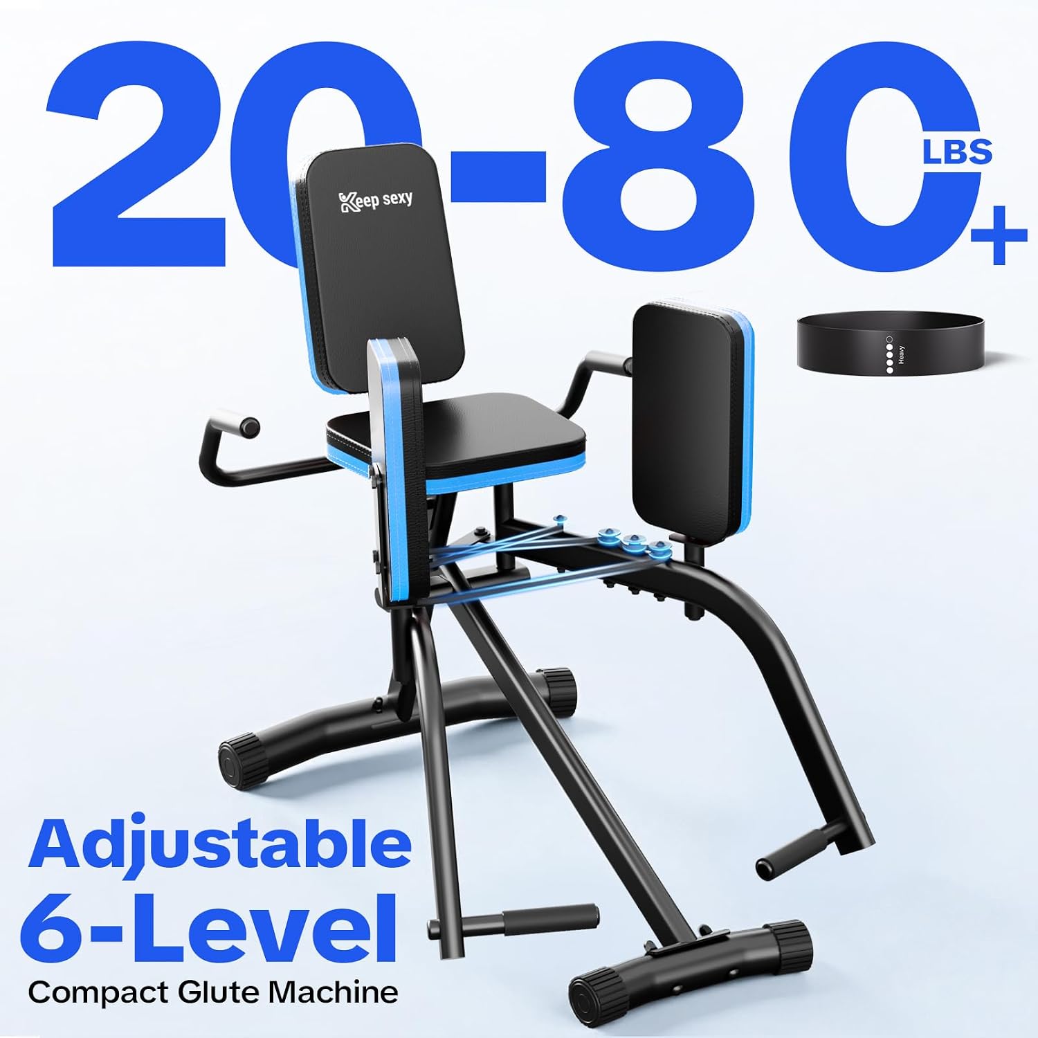 6-Level Compact Hip Abductor Glute Toner Machine