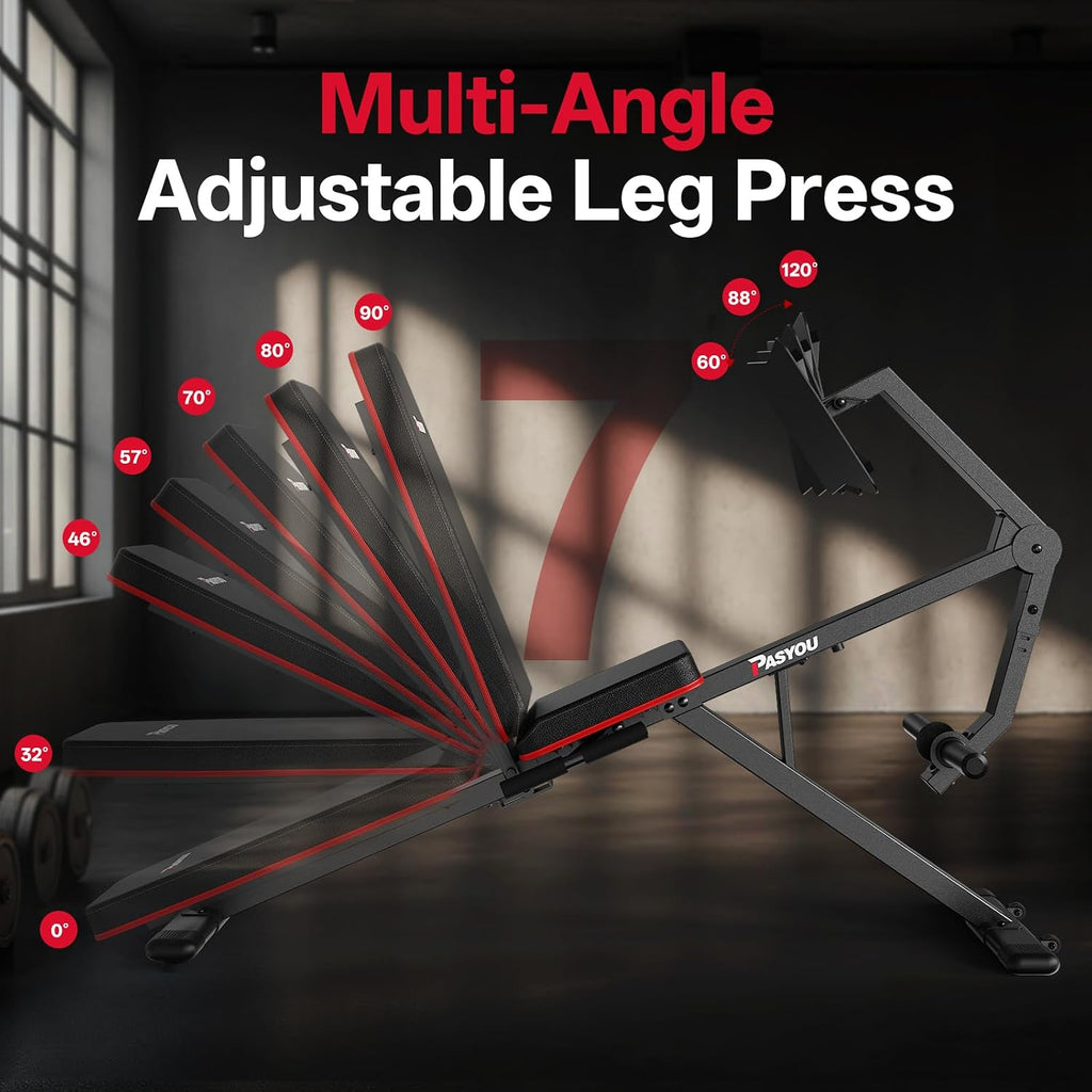 Adjustable Leg Press Weight Bench