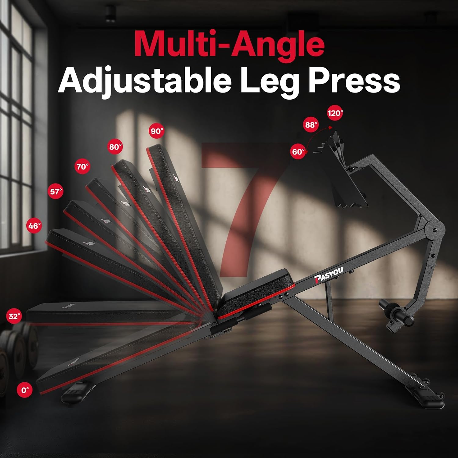 Adjustable Leg Press Weight Bench