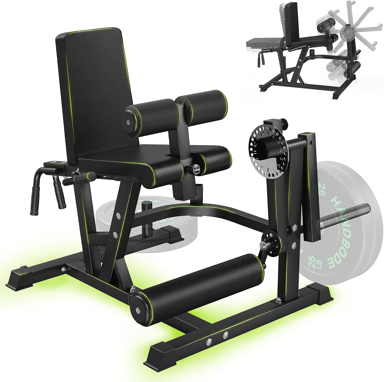 1000LB 8-in-1 Plate Loaded Leg Extension Curl Machine
