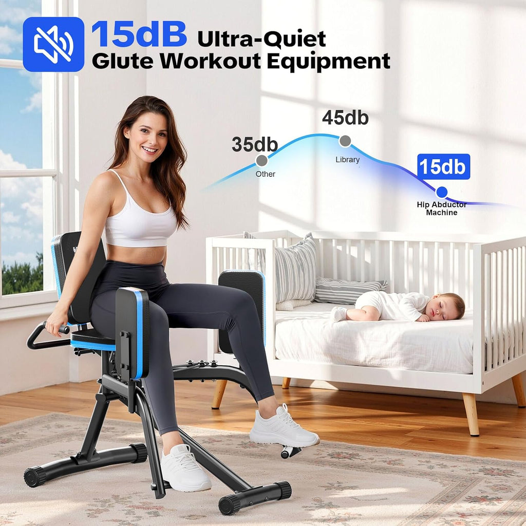 6-Level Compact Hip Abductor Glute Toner Machine