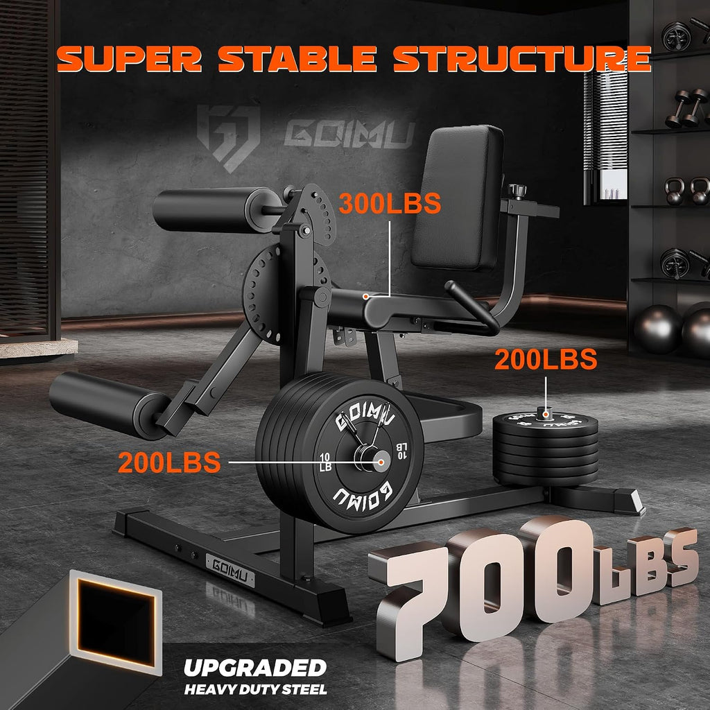 4-in-1 Plate Loaded Leg Extension Curl Machine