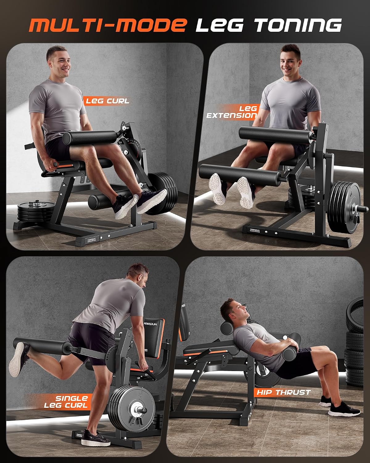 700LBS 4-in-1 Leg Extension Curl Machine
