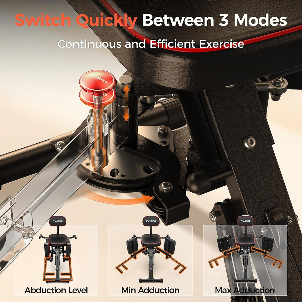 2-in-1 Adjustable Hip Abductor Adductor Machine