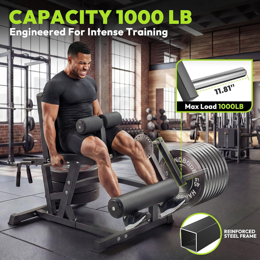 1000LB 8-in-1 Plate Loaded Leg Extension Curl Machine