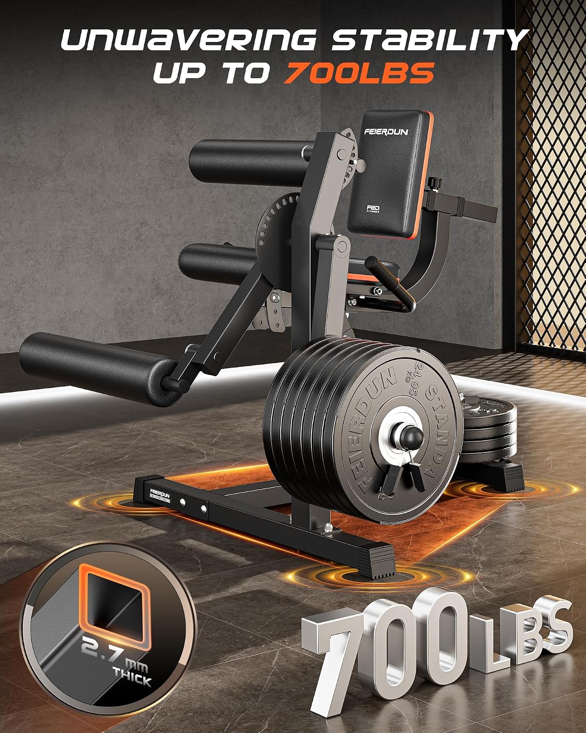 700LBS 4-in-1 Leg Extension Curl Machine