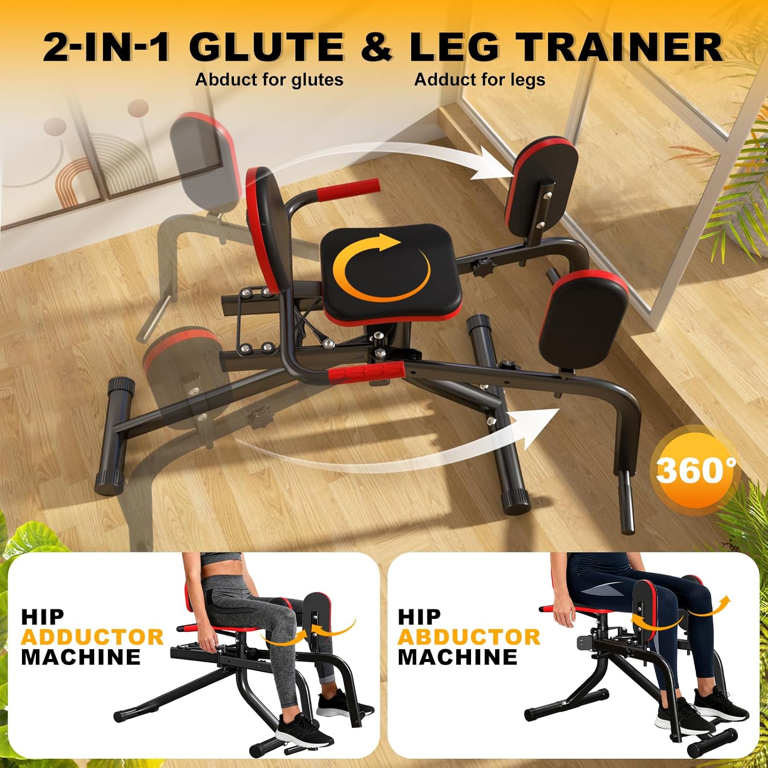 2-in-1 8-Level Hip Abductor Adduction Trainer
