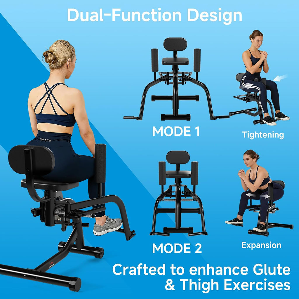 2-in-1 Hip Abduction Adduction Glute Trainer Bench