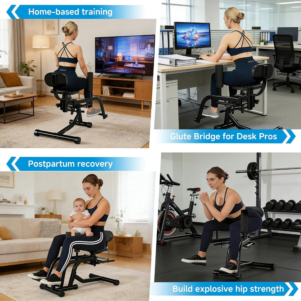 2-in-1 Hip Abduction Adduction Glute Trainer Bench