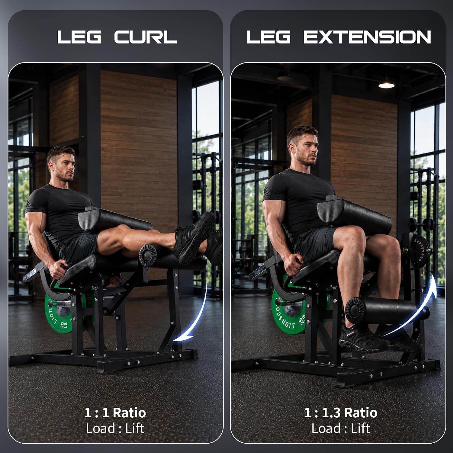600LBS Cable Leg Extension Hamstring Curl Machine