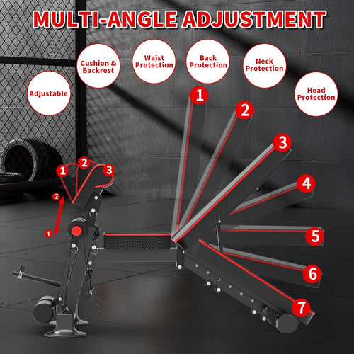 1050LBS Foldable Adjustable Weight Bench