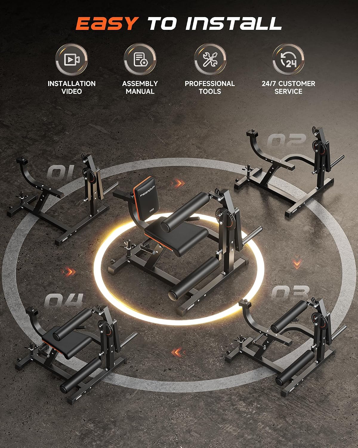 700LBS 4-in-1 Leg Extension Curl Machine